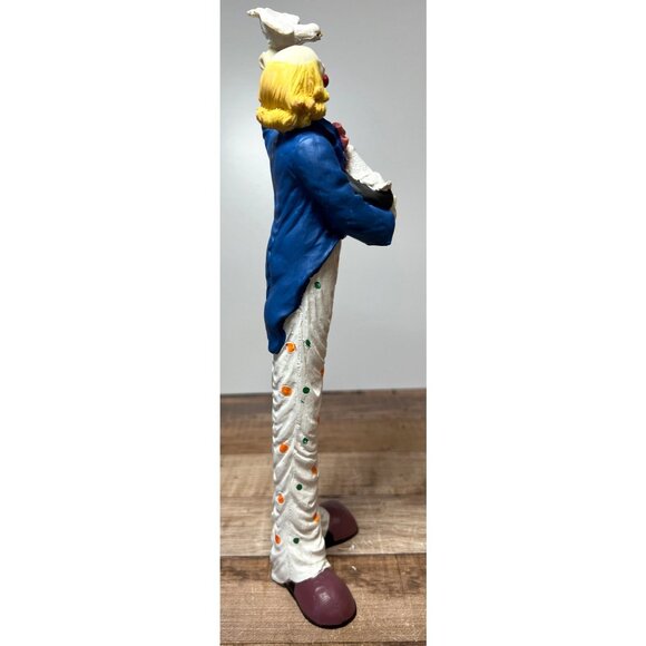 Collectible Circus Clown Figurine With Bird Decorative Statue - Picture 4 of 7